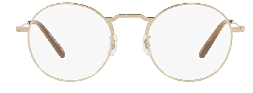 Oliver Peoples Weslie OV1282T 5292 White Gold Round Men's Eyeglasses