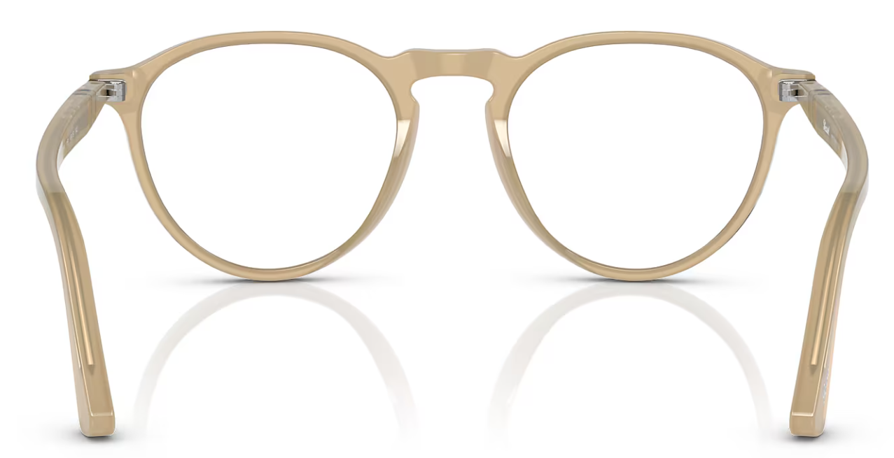 Persol 0PO 3286V 1169 Beige Opal/Clear Round Men's Eyeglasses