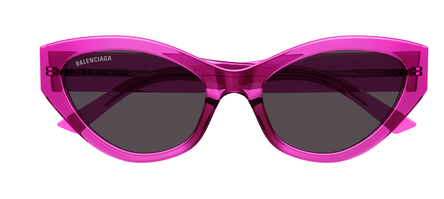 Balenciaga BB0306S-005 Fuchsia/Grey Cat-Eye Women's Sunglasses