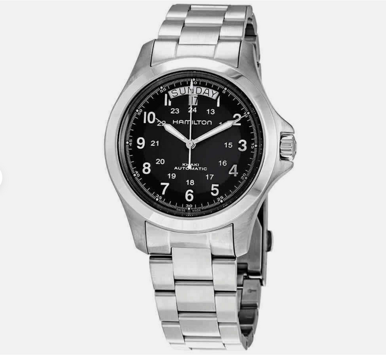 Hamilton Khaki King Black Dial Stainless Steel Men's Watch H64455133