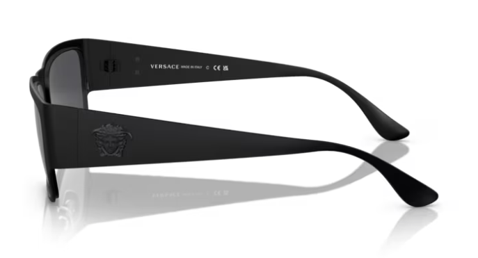 Versace VE2262 126187  Black/Dark Grey Square 56mm Men's Sunglasses