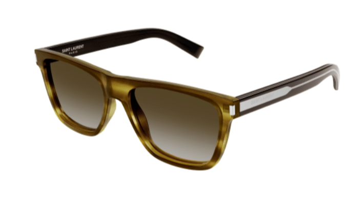 Saint Laurent SL 619 005 Havana/Brown Square Men's Sunglasses