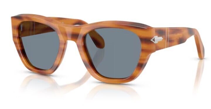 Persol 0PO0054S 960/56 Striped Brown /Light Blue Square Shaped Unisex Sunglasses