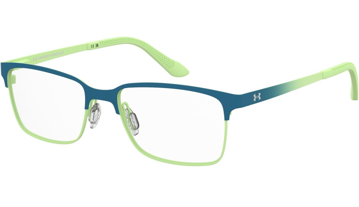 Under Armour UA 9016 80Z Matte Blue Green Rectangular Junior Boy's Eyeglasses