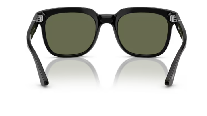 Persol 0PO3323S 95/58 Black/Green Polarized Square 53mm Men's Sunglasses