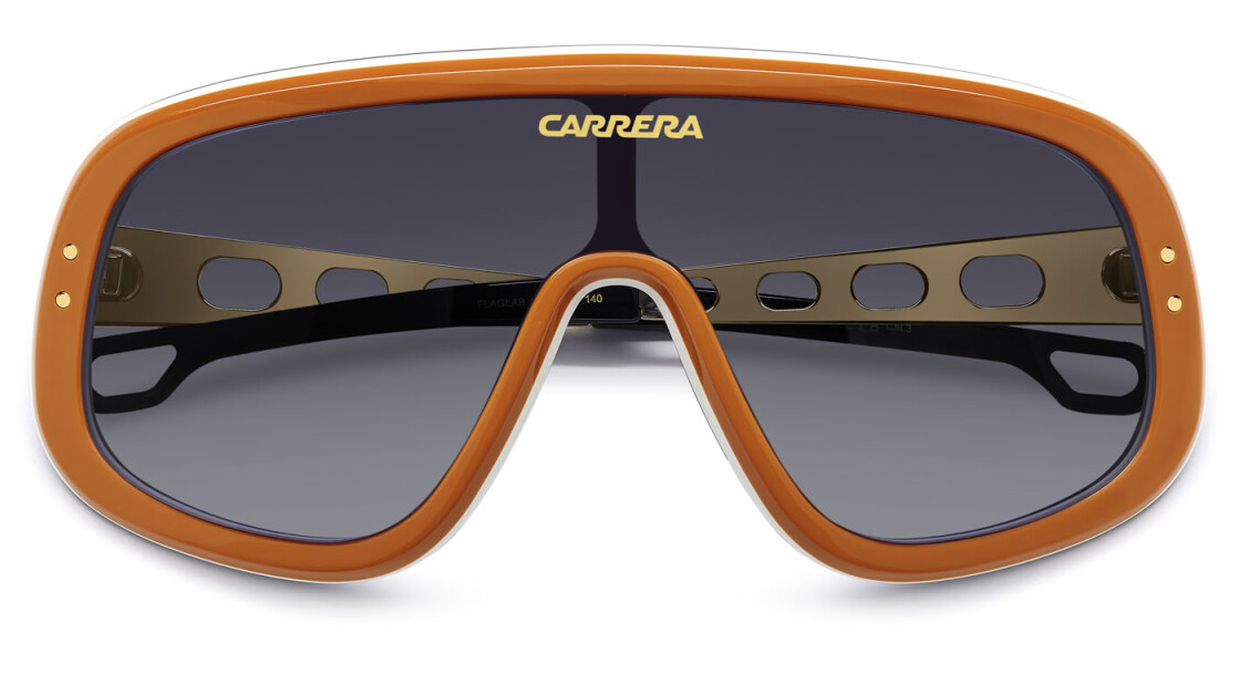 Carrera FLAGLAB 17 C3E 9O Orange Gold/Dark Grey Shaded Mask Men's Sunglasses