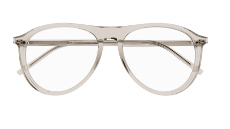 Saint Laurent SL 667 OPT 003 Beige Soft Square Men's Eyeglasses