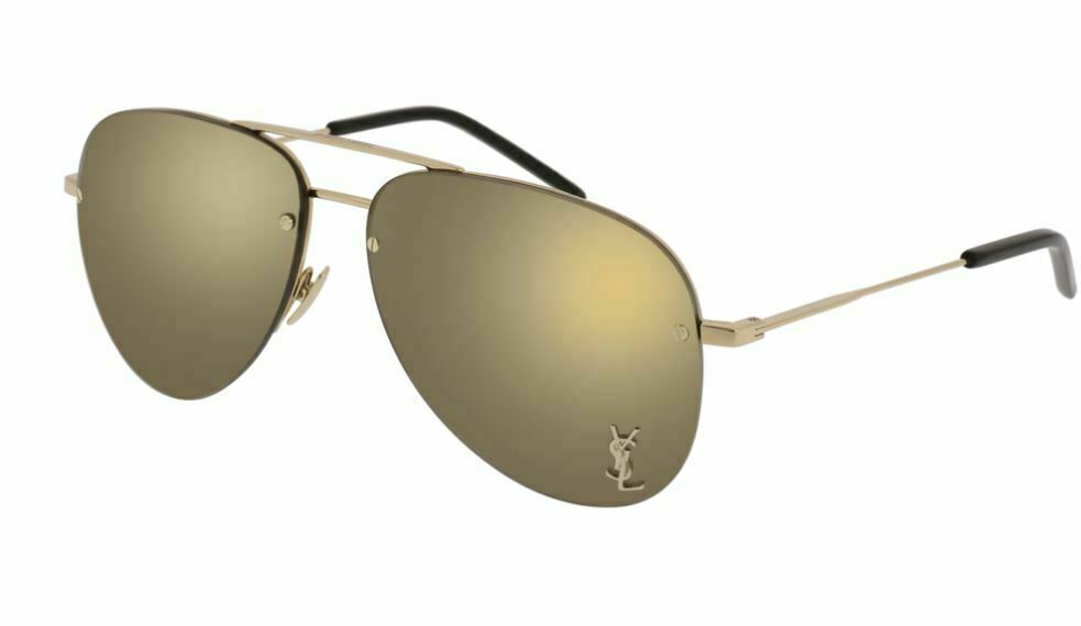 SAINT LAURENT YSL Classic 11 M 004 Gold Bronze 59 mm Men's / Women's  Sunglasses