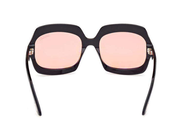 Tom Ford REN FT1155 05E Shiny Black/Black Square Women's Sunglasses