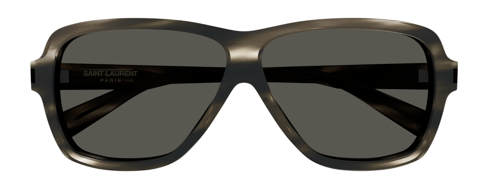 Saint Laurent SL 609 Carlyon 004 Havana/Grey Oval Men's Sunglasses