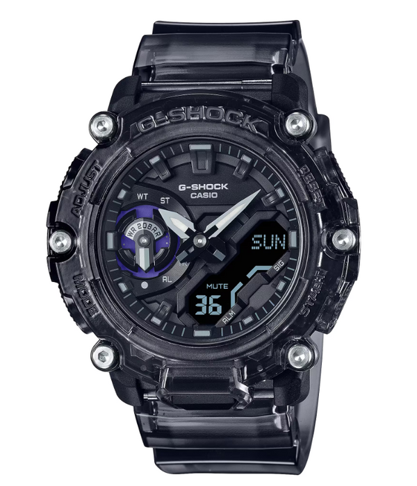 Casio G-Shock Analog-Digital Shock Resistant Transparent Gray Watch GA2200SKL-8A