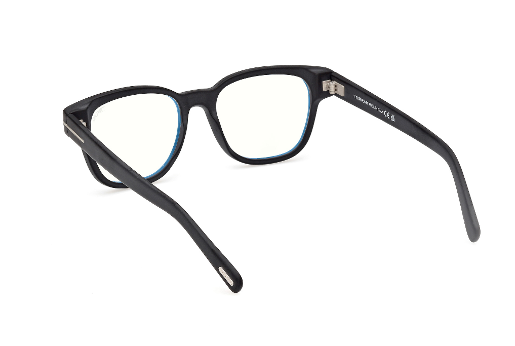 Tom Ford FT5977-B 002 Matte Black/Matte Black Square Men's Eyeglasses