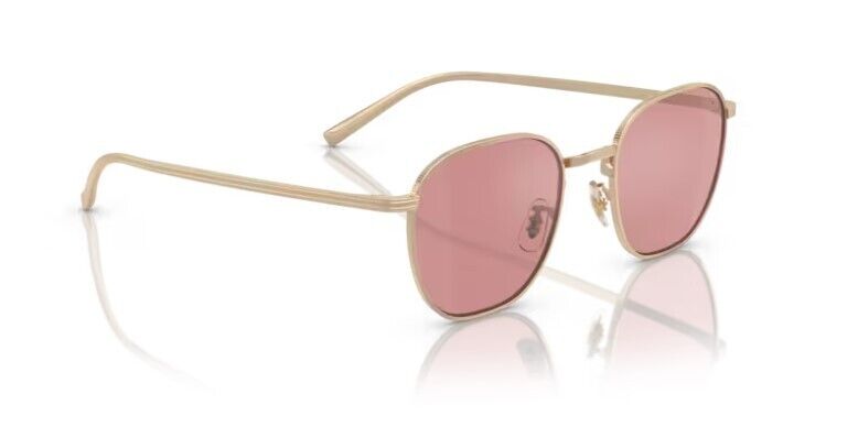 Oliver Peoples 0OV1329ST Rynn 50353E Gold Magenta Mirror Square 49mm Sunglasses