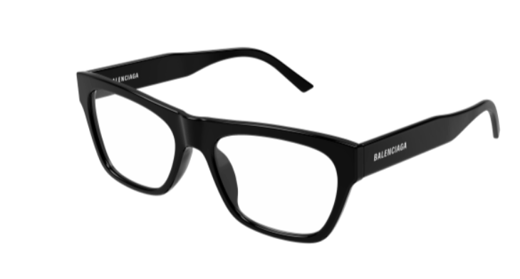 Balenciaga BB0308O 001 Black Square Men's Eyeglasses