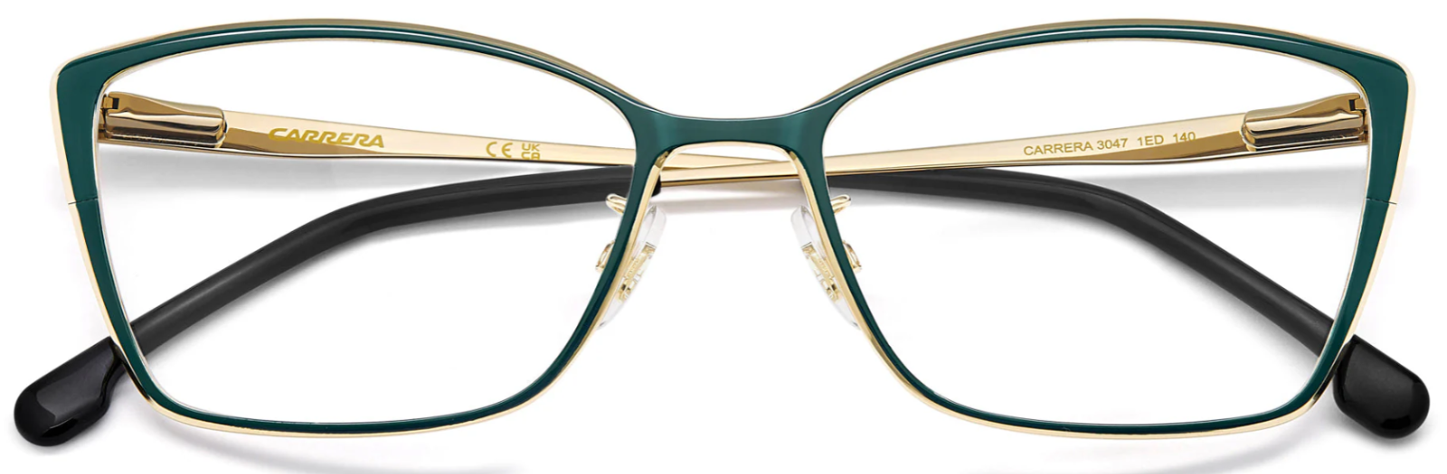 Carrera 3047 1ED Green/Gold Rectangular Women's Eyeglasses