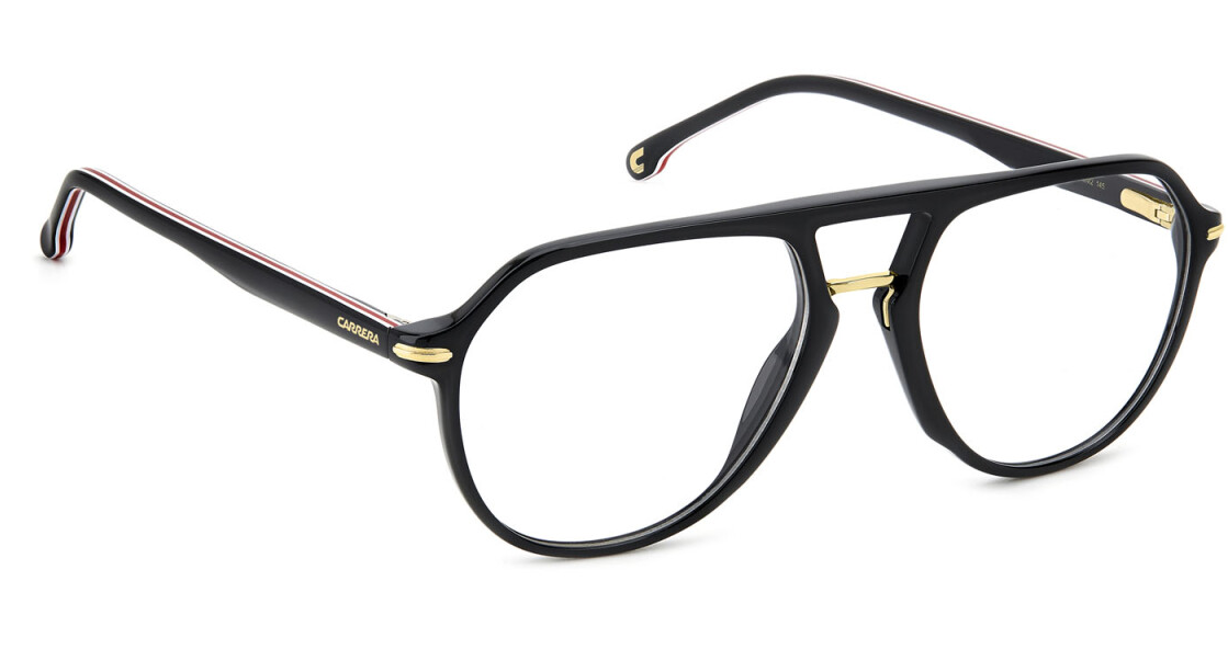 Carrera 345 2M2 Black Gold Soft Square Men's Eyeglasses