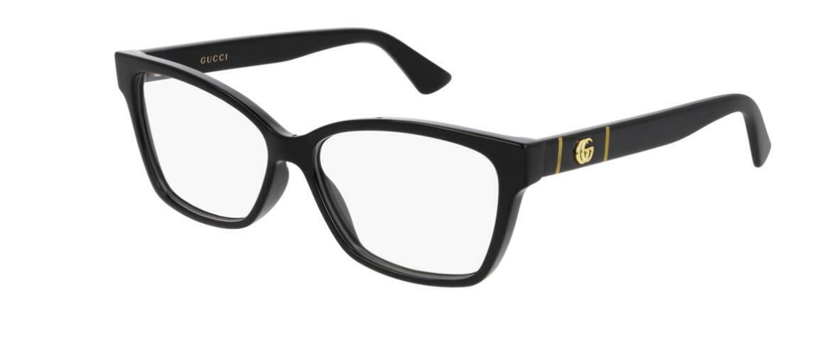 GUCCI GG0634O 001 Cat Eye Black Gold  55 mm Women's Eyeglasses