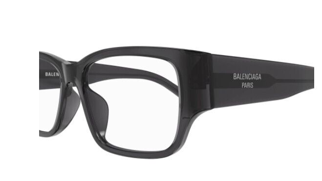 Balenciaga BB0373OK 004 Grey Rectangular Men's Eyeglasses