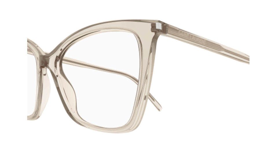 Saint Laurent SL 386 003 Beige Cat-Eye Women's Eyeglasses