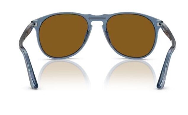 Persol 0PO9649S 121833 Transparent Navy / Crystal brown Oval Men's Sunglasses