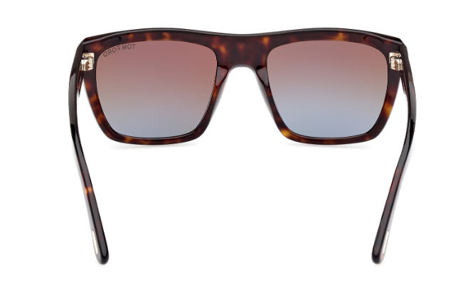 Tom Ford FT1077-N 52F Dark Havana /Brown Gradient Square Men's Sunglasses