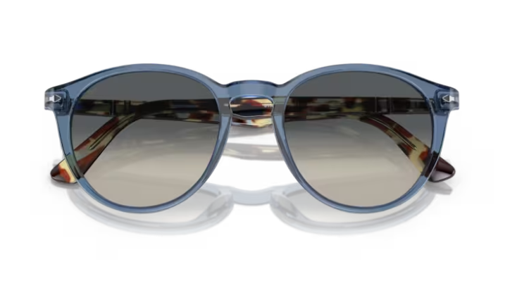 Persol 0PO3152S 120271 Transparent navy/GreyGradient Round 52mm Men's Sunglasses