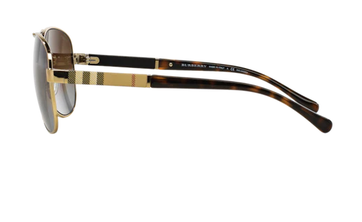 Burberry BE3080 1145T5 Gold/Brown Polarized Gradient Oval Women's Sunglasses