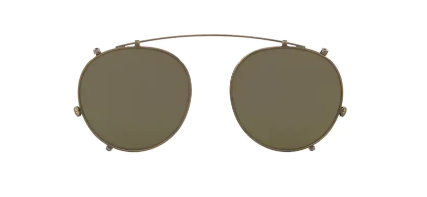 Oliver Peoples 0OV 5183CM O'Malley 528482 Antique Gold/Green Round 45mm Clip On