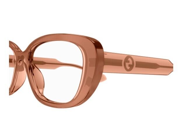 Gucci GG1559OK 003 Brown Rounded Cat Eye Women's Eyeglasses