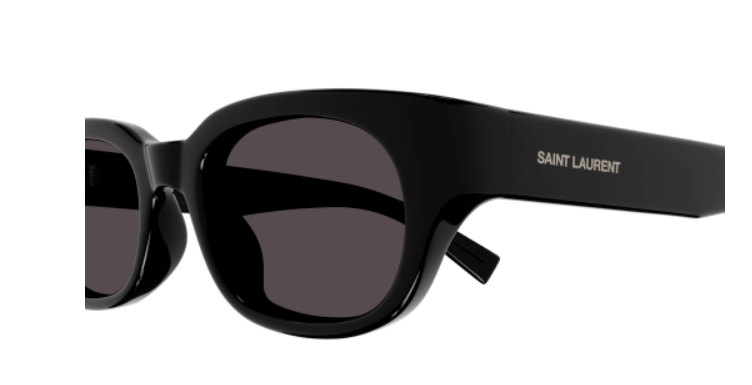 Saint Laurent SL 642 001 Black Round Men's Sunglasses