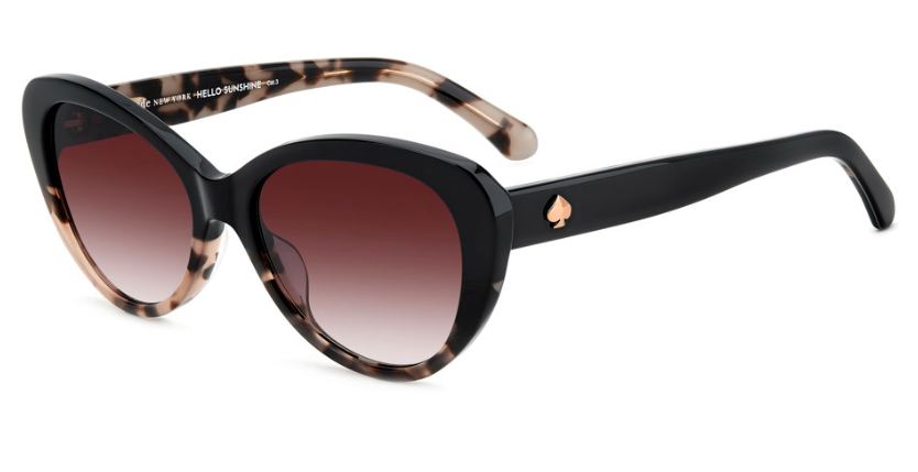 Kate Spade JOSI/S 2TB Black/Pink/ Havana Cat Eye Women's Sunglasses