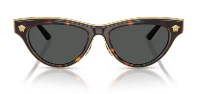 Versace 0VE2273 108/87 Havana/Dark Grey Cat Eye Women's Sunglasses