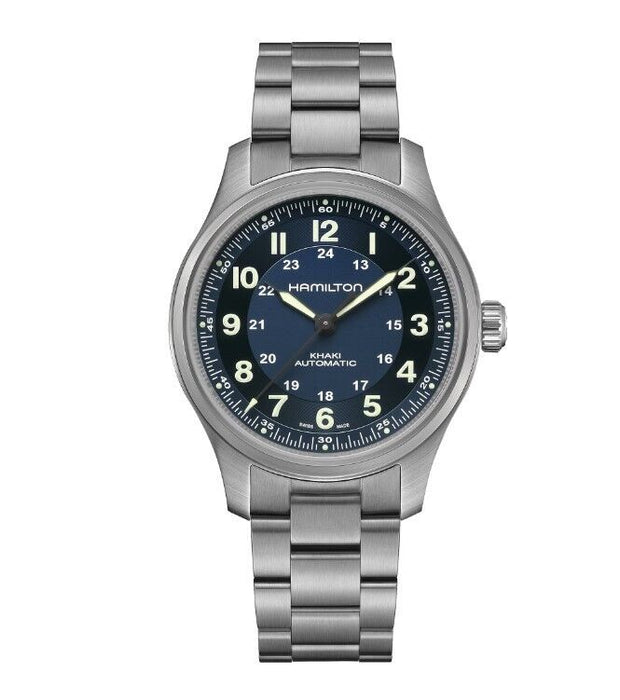 Hamilton Khaki Field Titanium Auto Blue Dial Round Men's Watch H70545140