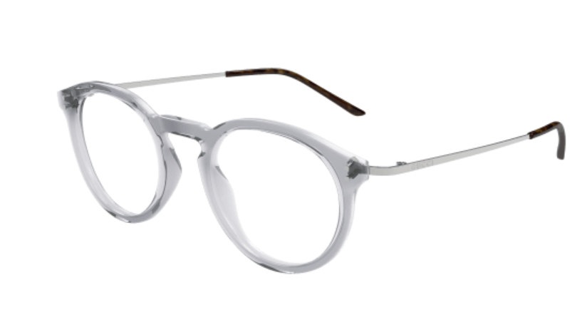 Gucci GG1710O 003 Grey/Silver Round Men's Eyeglasses