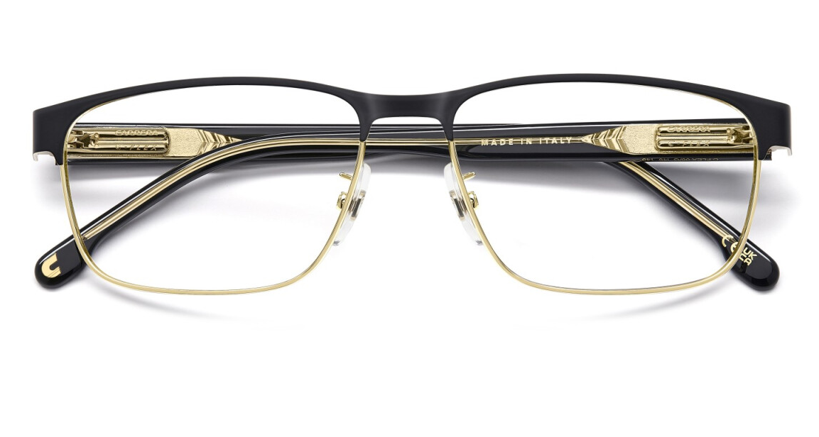 Carrera C FLEX 06/G I46 Black Gold/Blue Mirror Rectangular Men's Eyeglasses