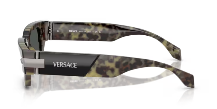 Versace 0VE4465 545687 Havana/Dark Grey Rectangular Men's Sunglasses