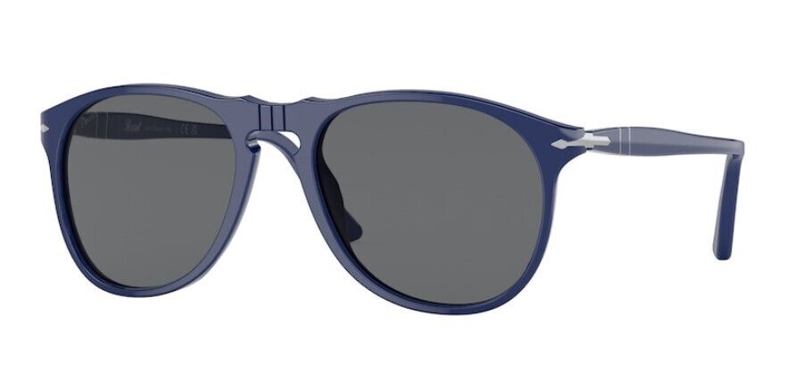 Persol 0PO9649S 1170B1 Solid Blue/Dark Grey Men's Sunglasses