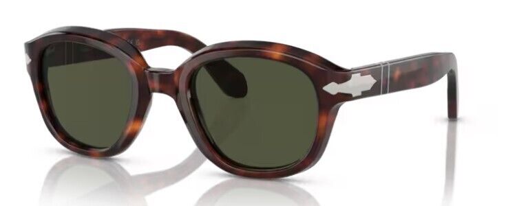 Persol 0PO0060S 24/31 Havana/Green Soft Square 50mm Women's Sunglasses