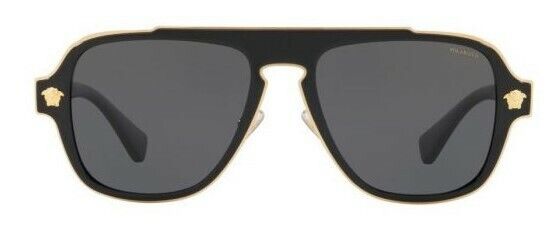 Versace VE2199 100281 Black-Gold/Gray Polarized Men's Sunglasses