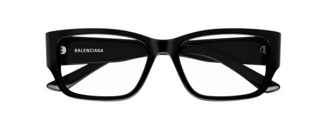 Balenciaga BB0373OK 001 Black Rectangular Men's Eyeglasses