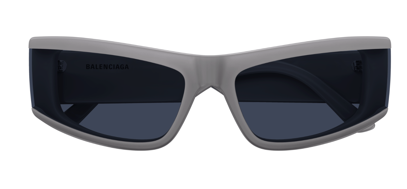 Balenciaga BB0301S-003 Grey/Blue Rectangular Men's Sunglasses