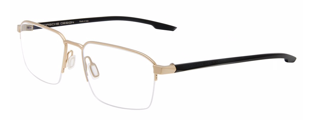 Porsche Design P8763 C Gold Rectangular Men's Eyeglasses