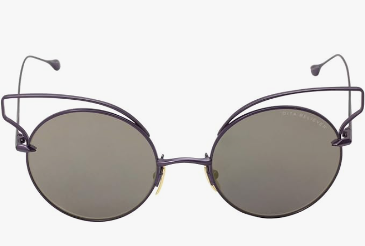 Dita BELIEVER 23008 C Purple/Grey-Gold Mirrored Round Women's Sunglasses.