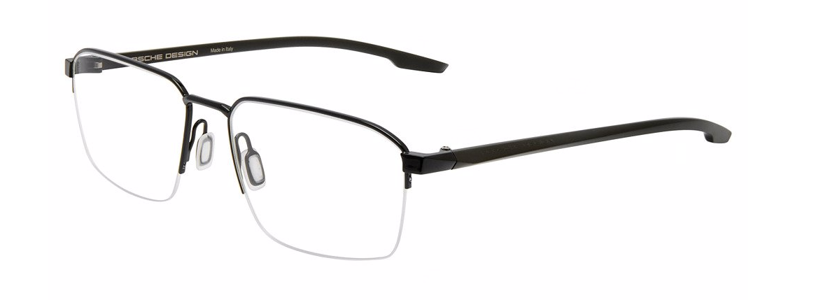 Porsche Design P8763 A Black  Rectangular Men's Eyeglasses