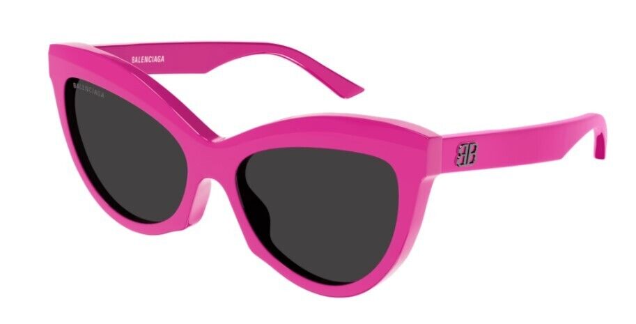 Balenciaga BB0217S 003 Fuchsia/Grey Cat-Eye Full-Rim Women's Sunglasses