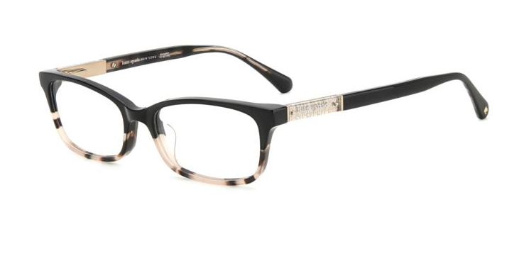 Kate Spade LAUREL W4A Black Shaded Havana Rectangular Women's Eyeglasses