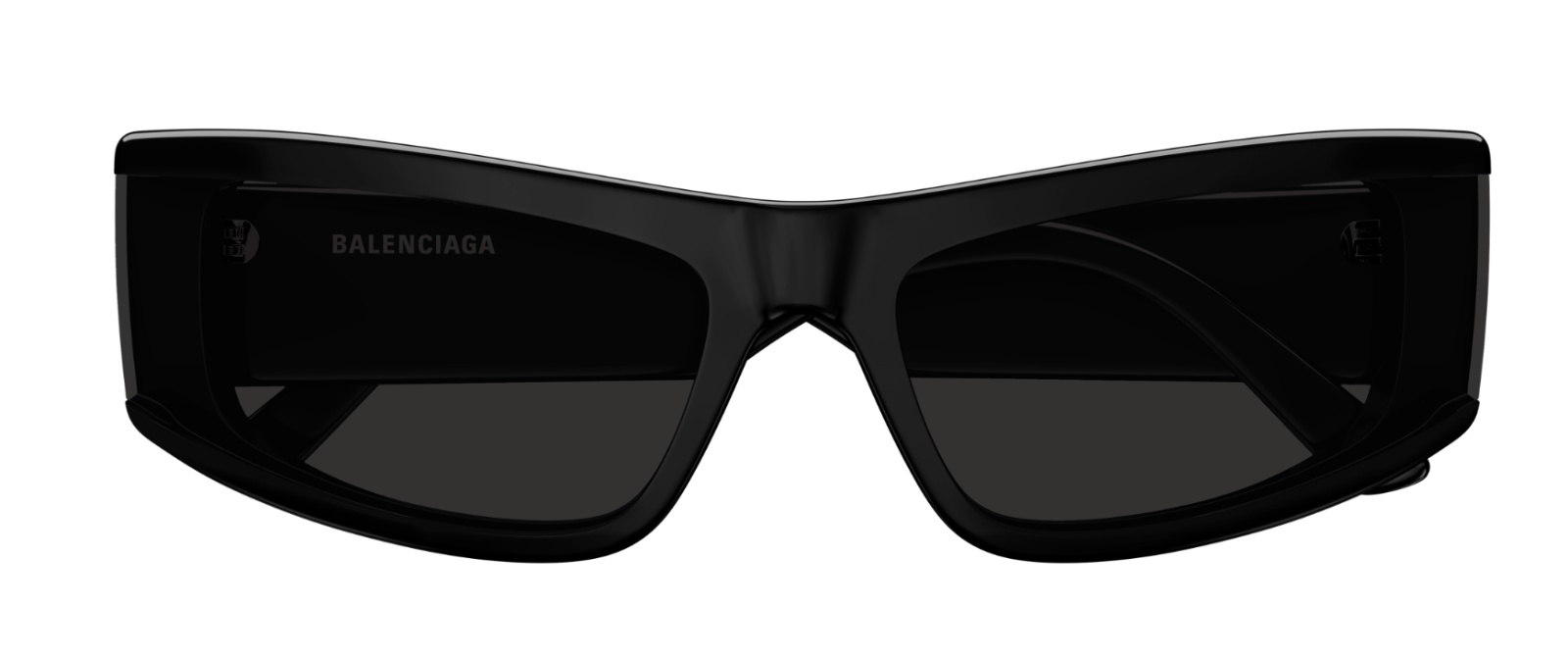 Balenciaga BB0301S-001 Black/Grey Rectangular Men's Sunglasses