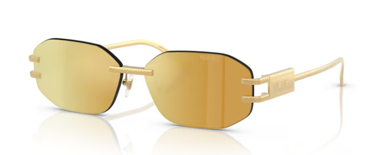 Versace 0VE2274 10027P  Gold/Brown Mirror Women's Sunglasses