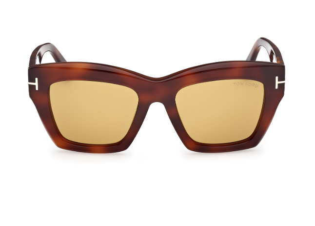 Tom Ford Luna FT1191 53E Blonde Havana/Brown Square Women's Sunglasses