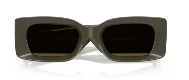 Versace 0VE4474U 549173 Dark Olive/Dark Brown Rectangular Men's Sunglasses